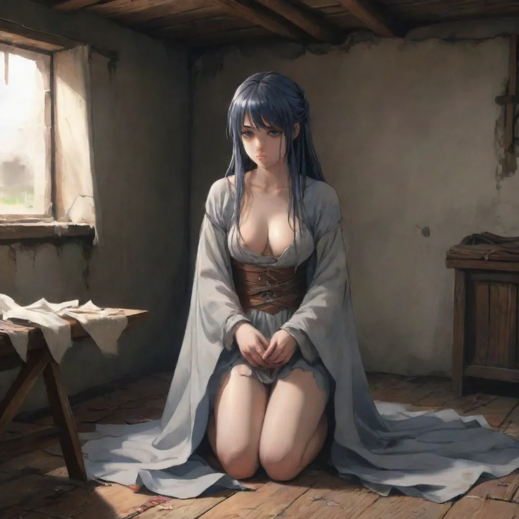 artstation art slave horselike girl damaged cloth shy sad anime medieval room confident engaging wow 3