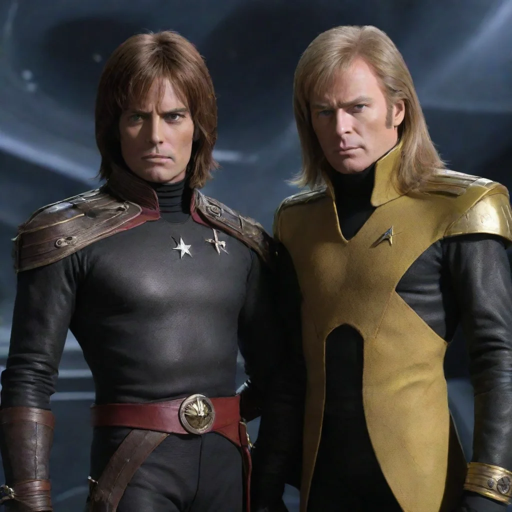 aiartstation art space pirate captain harlock with star trek%27s captain kirk%5D confident engaging wow 3