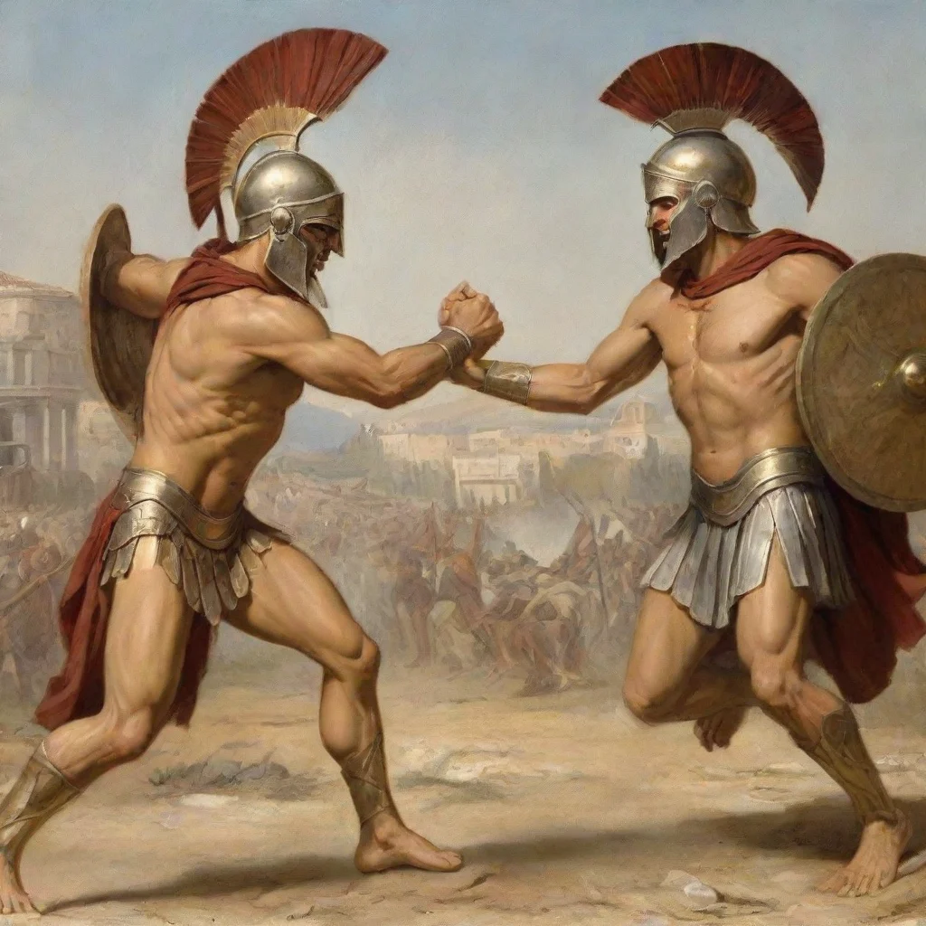 artstation art spartan vs athenian confident engaging wow 3