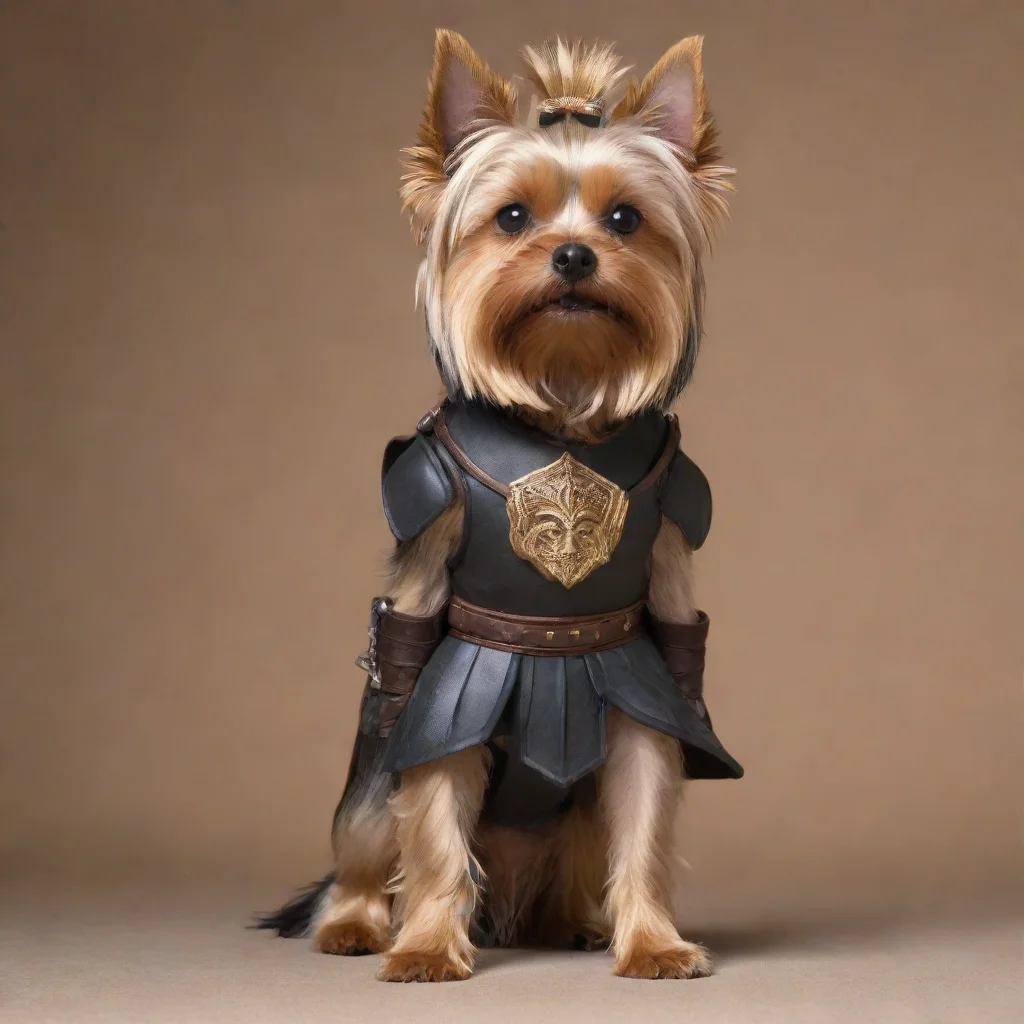 artstation art standing  yorkshire terrier as a 300 movie spartan warrior confident engaging wow 3