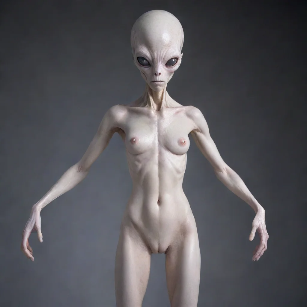 artstation art standing tall alien pale skin frontal arms apart  confident engaging wow 3
