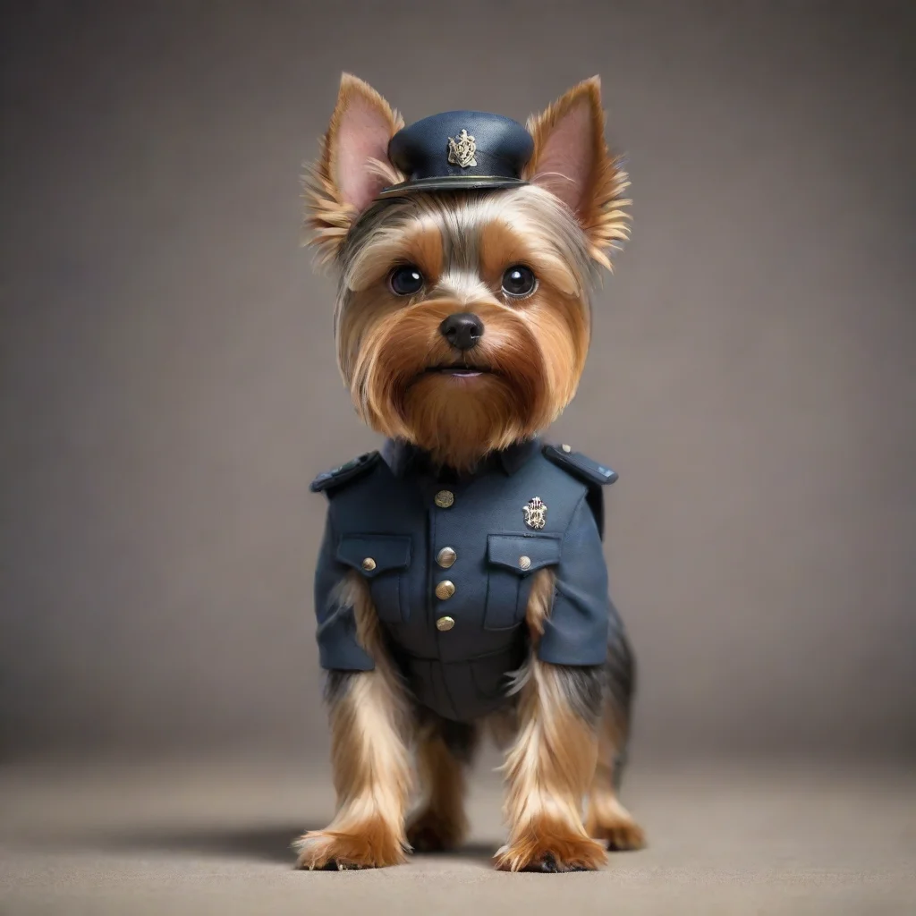 artstation art standing yorkshire terrier trooper staring directly into the camera in focus concept art ultra detailed trending on artstation 35mm confident engaging wow 3