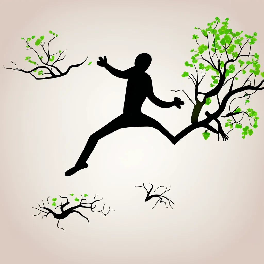 aiartstation art stickman runing and jumping over tree confident engaging wow 3