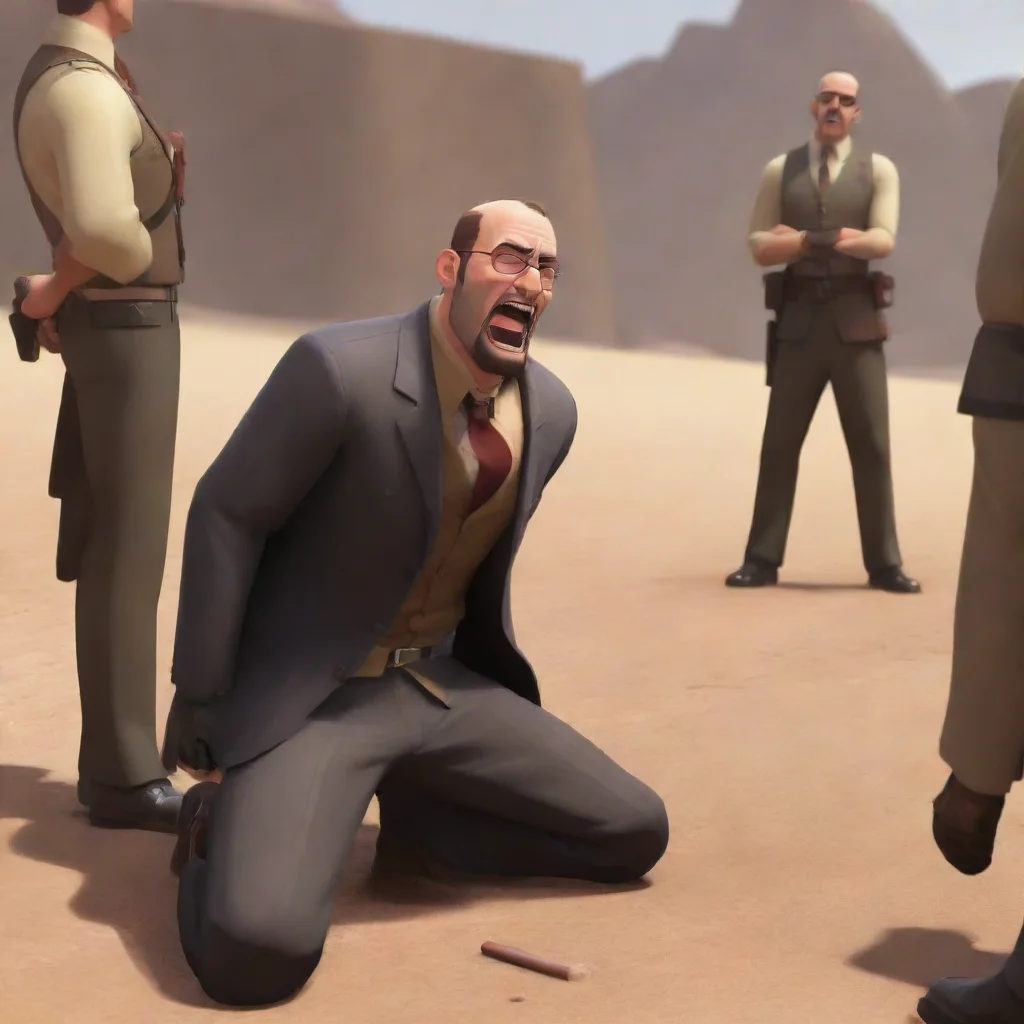 aiartstation art tf2 spy crying on the ground while the rest of the mercenary%E2%80%99s argue around him confident engaging wow 3