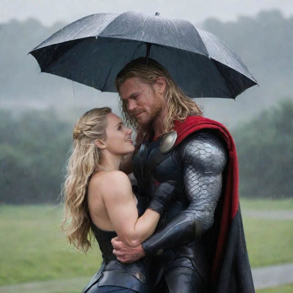 aiartstation art thor couple rain  confident engaging wow 3