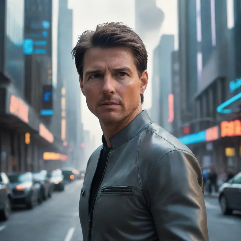 artstation art tom cruise in a futuristic city confident engaging wow 3