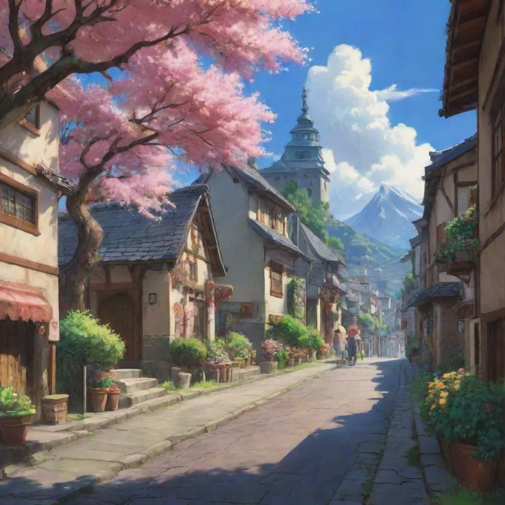 aiartstation art town sweet ghibli anime beautiful majestic hd aesthetic best quality artstation confident engaging wow 3