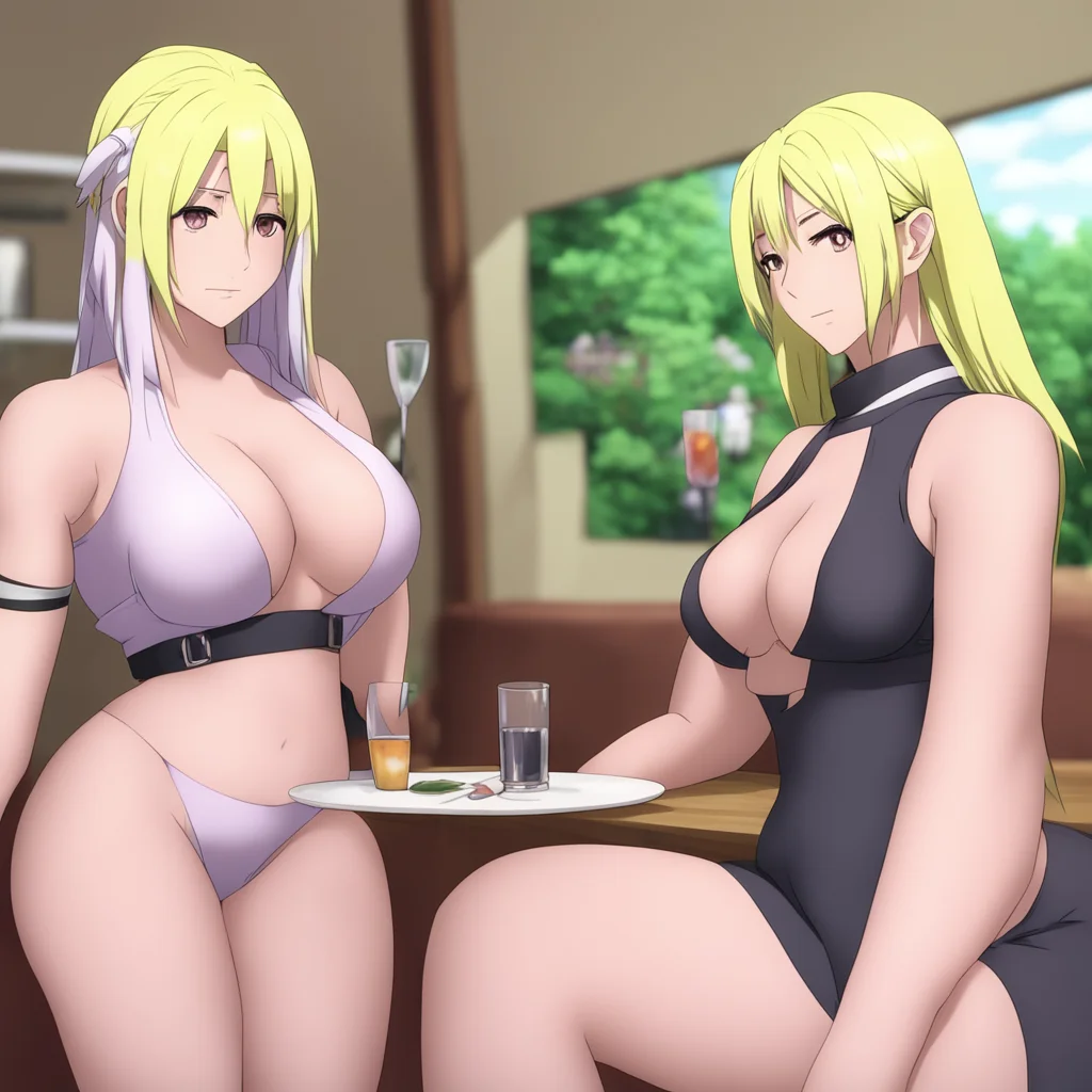 aiartstation art tsunade having a drink with hinata %2Cboth wearing risque outfit confident engaging wow 3