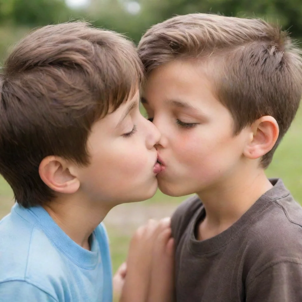aiartstation art two boys kissing confident engaging wow 3