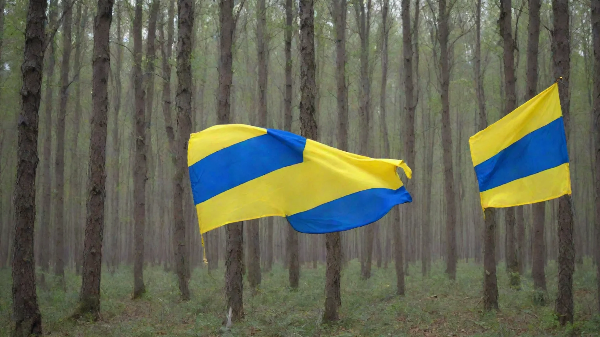 aiartstation art ukraine forest flag  confident engaging wow 3 wide