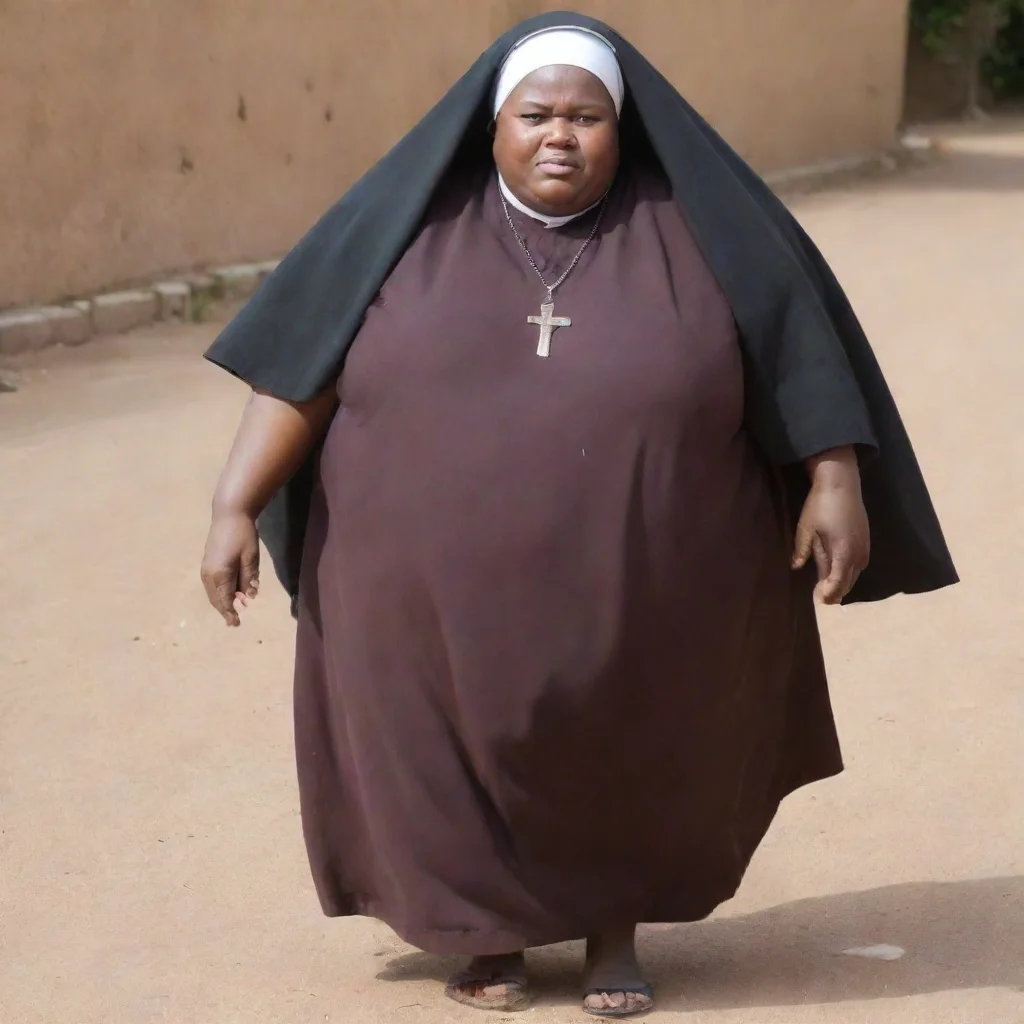 aiartstation art very very obese african nun confident engaging wow 3