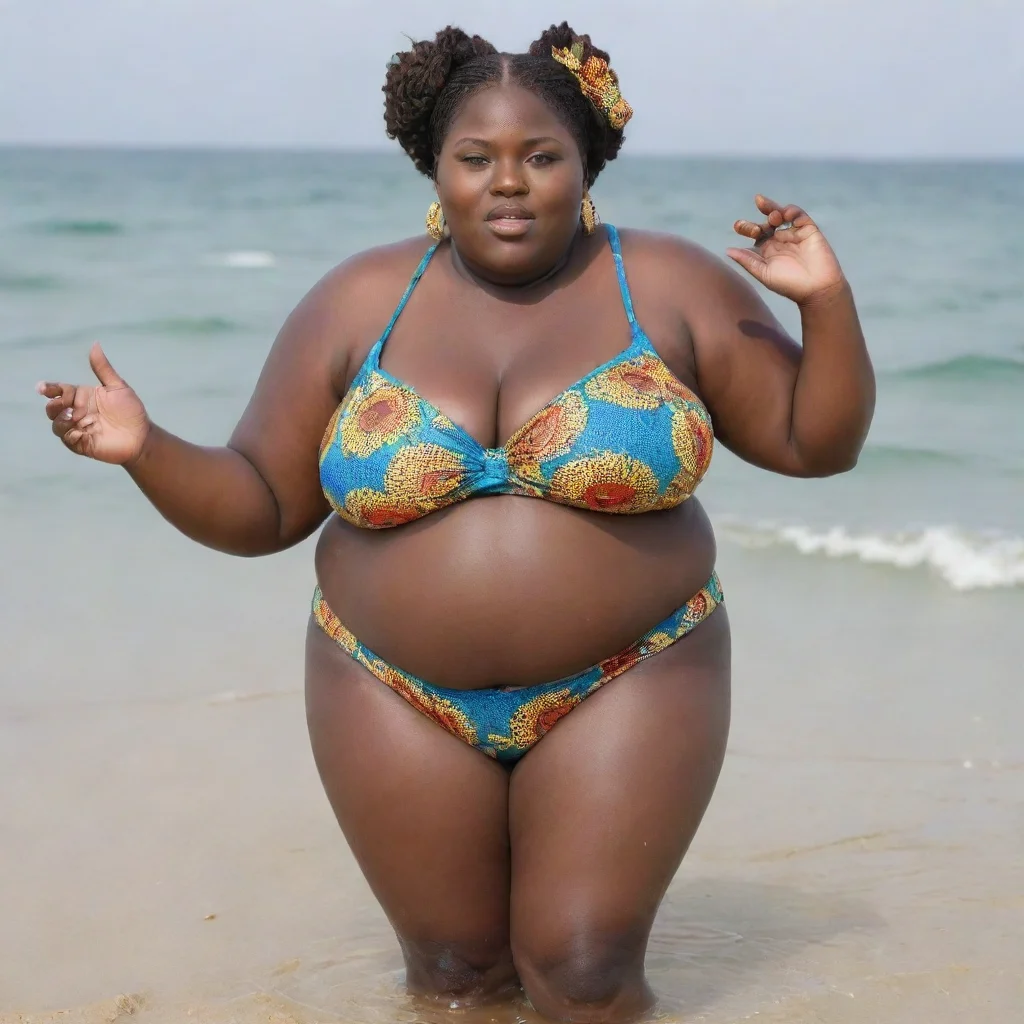 aiartstation art very very very very very very very very very very very very very very very very obese african woman in swimsuit confident engaging wow 3