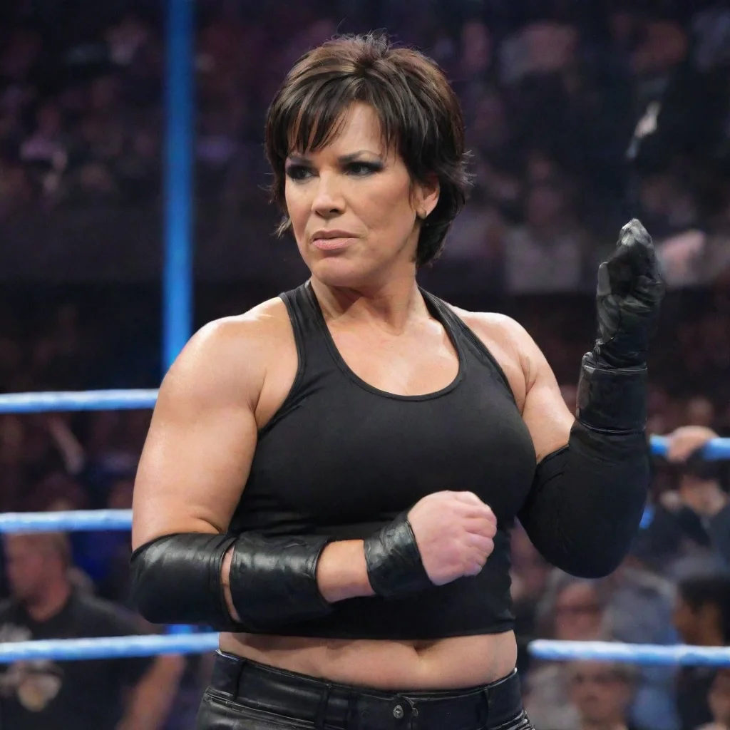 artstation art vickie guerrero  with black gloves and gun at wwe friday night smackdown confident engaging wow 3