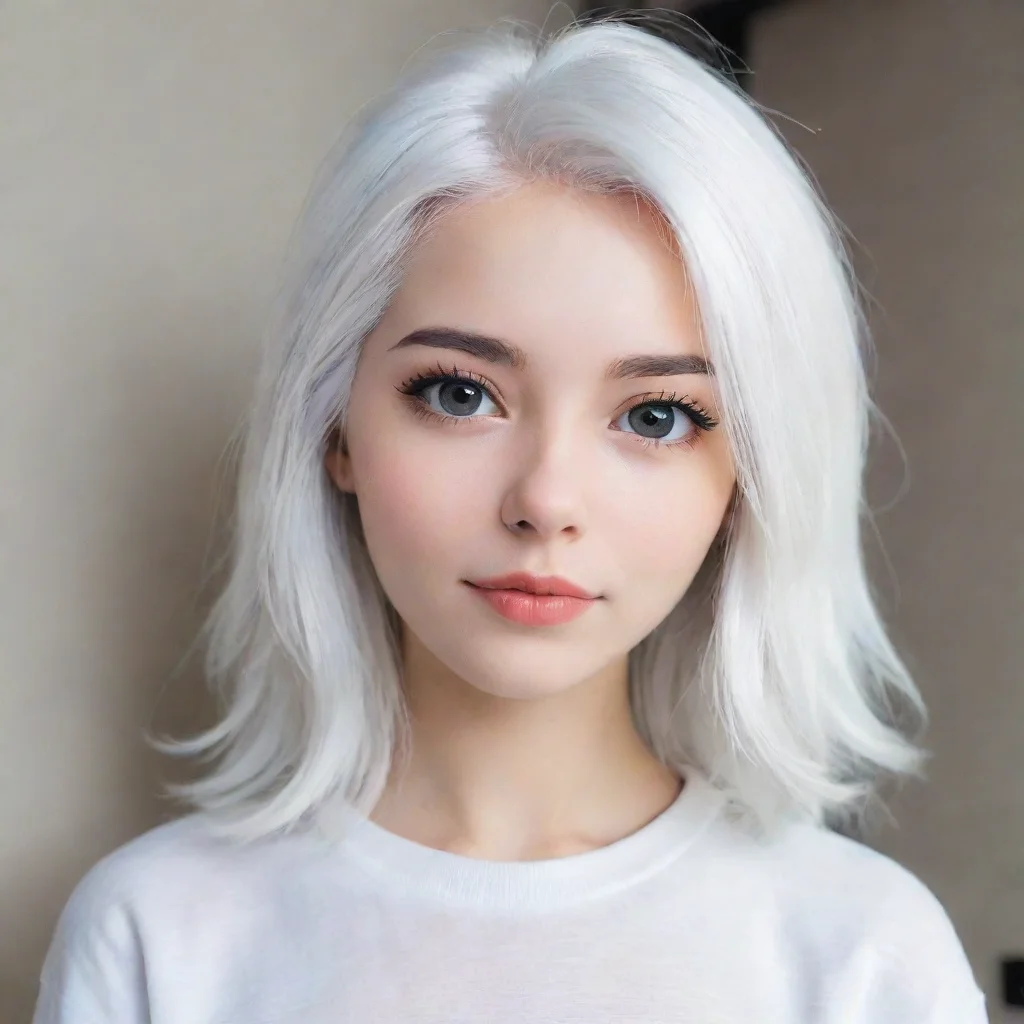 aiartstation art white hair girl%2C cute confident engaging wow 3