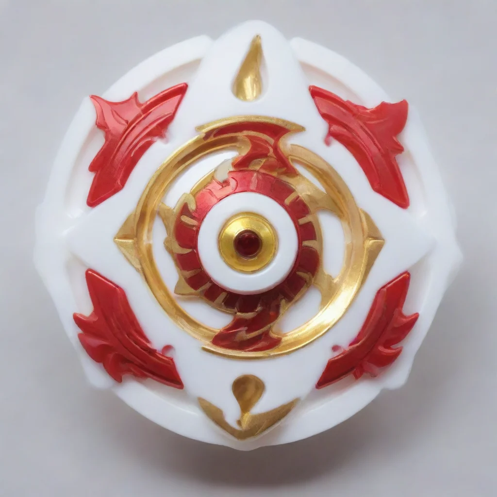 aiartstation art white red and gold defense type phoenix beyblade  confident engaging wow 3