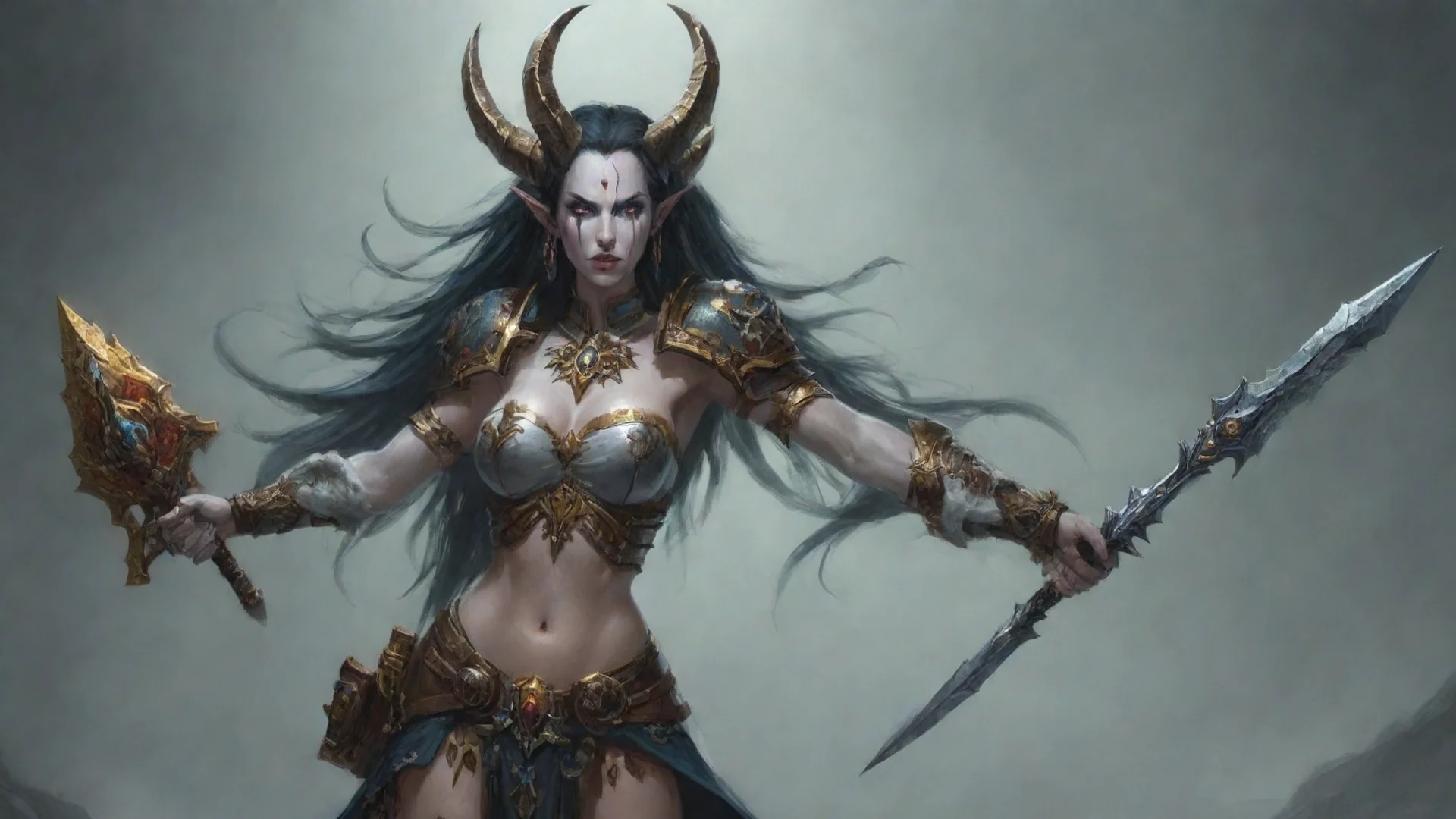 aiartstation art yvraine%2C warhammer%2C  fantasy confident engaging wow 3 wide