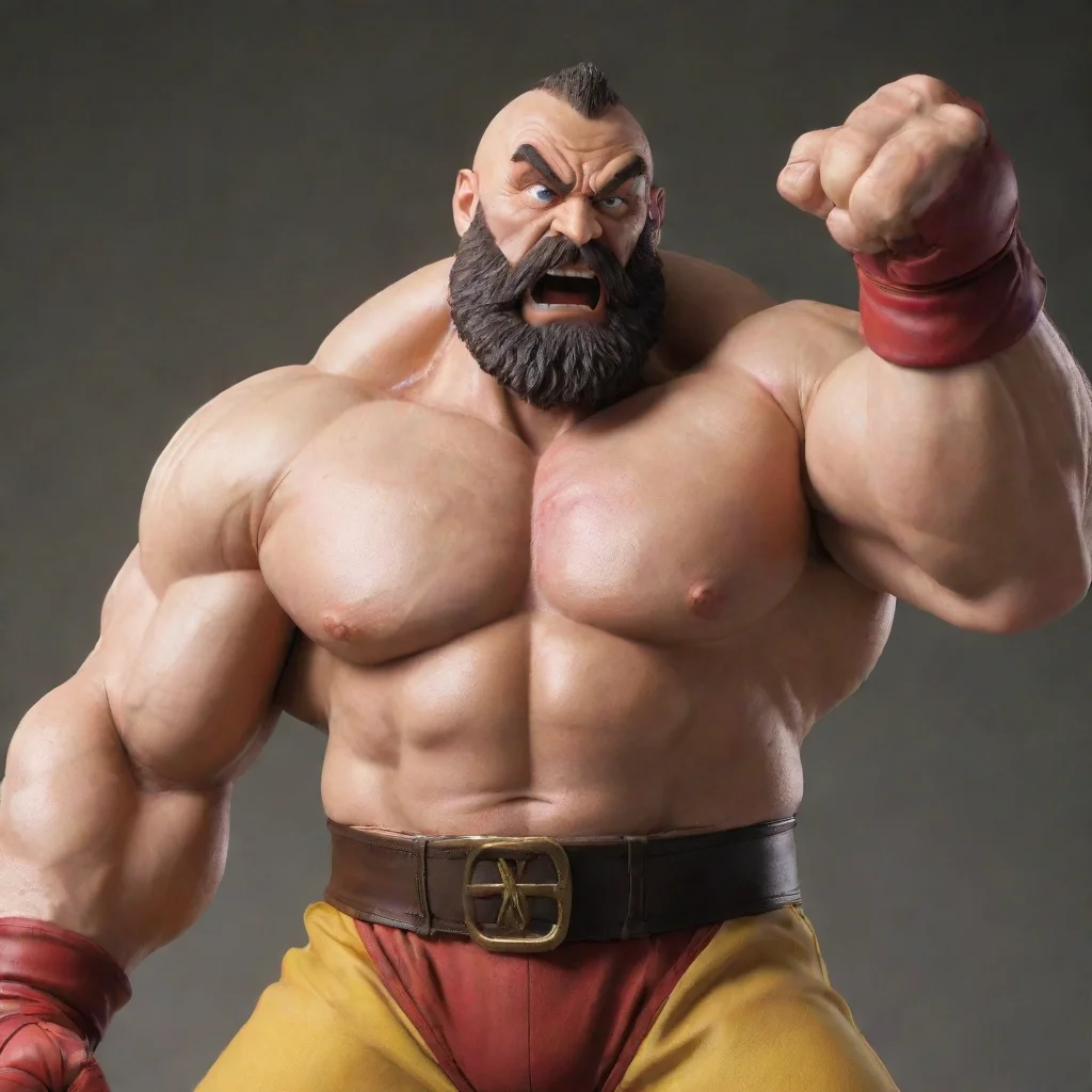 aiartstation art zangief flexing  confident engaging wow 3