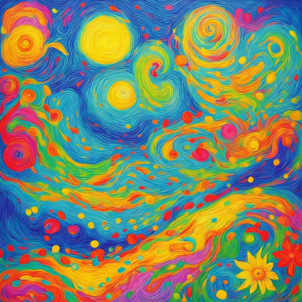 aiartwork by van gogh colorful wonderful magic