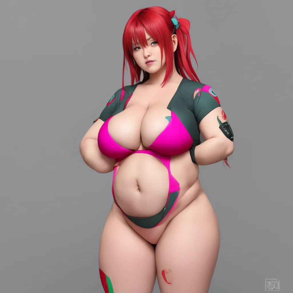asuka langely with a big belly confident engaging wow artstation art 3
