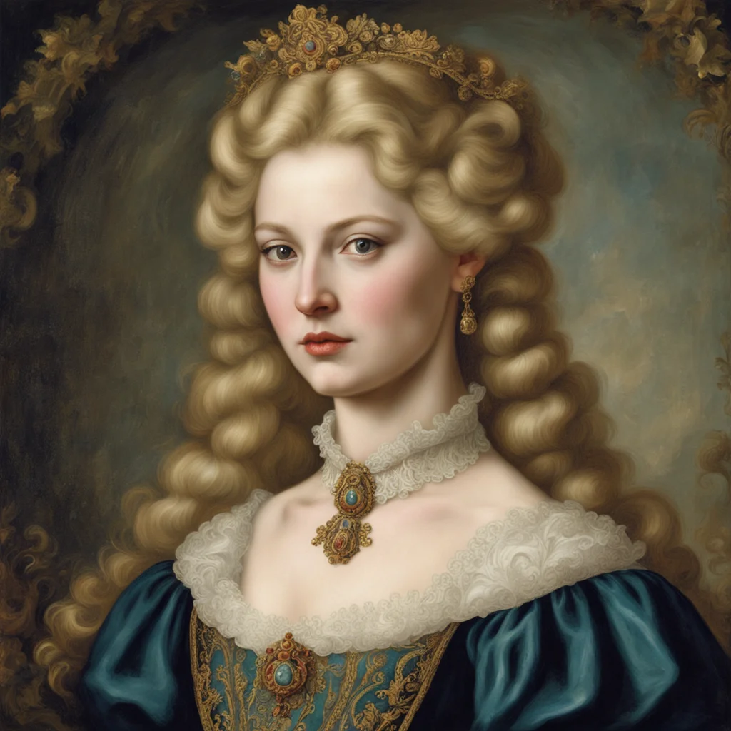 aiattractive 1500s renacentist aristocrat blonde woman hyper realistic