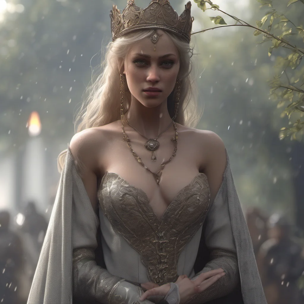 attractive princess medieval lurid insanely detailed candlelit ultrarealistic 3d render dramatic light rain body skin p good looking trending fantastic 1