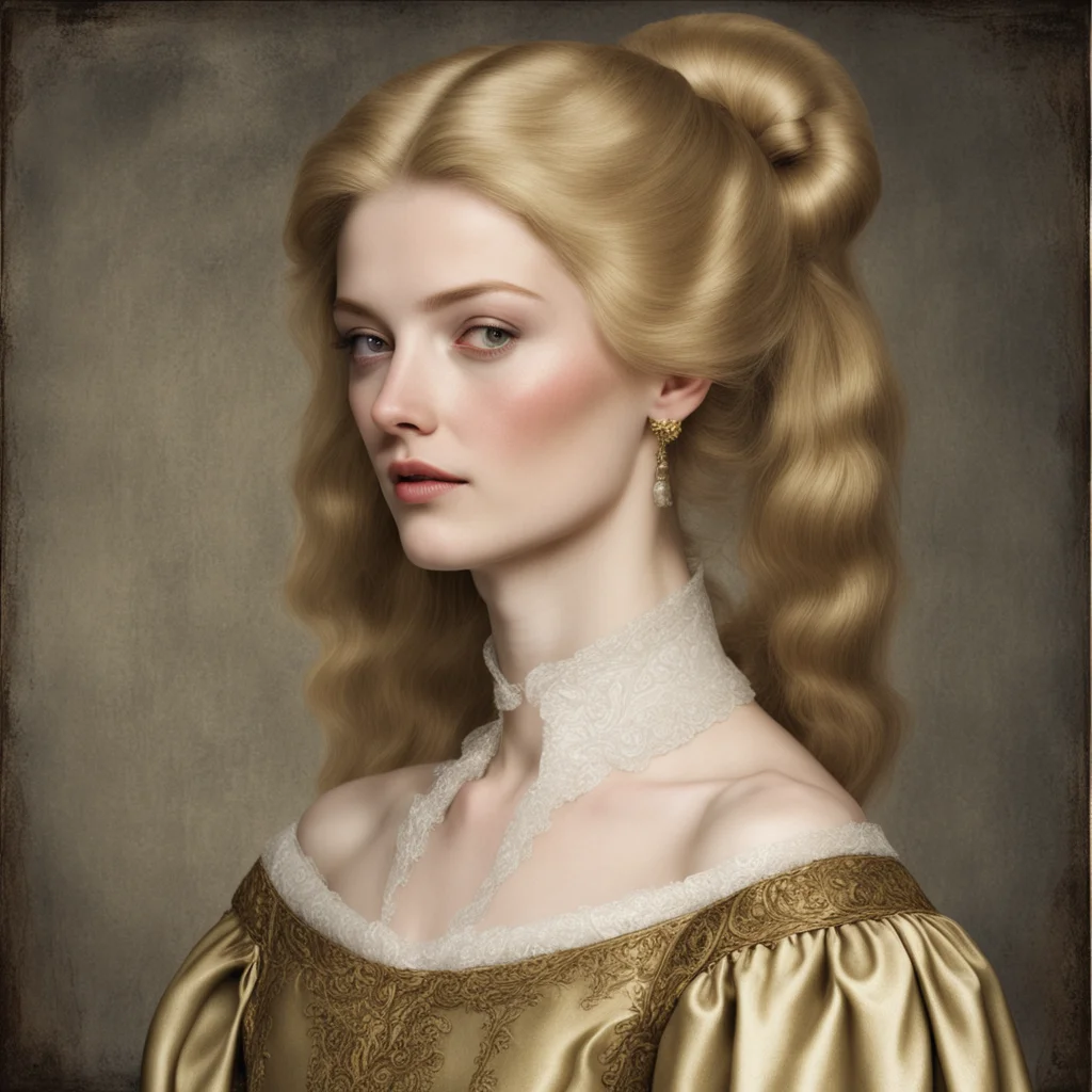 aiattractive refinated 1500s renacentist straight hairstyle aristocrat blonde woman hyper realistic amazing awesome portrait 2