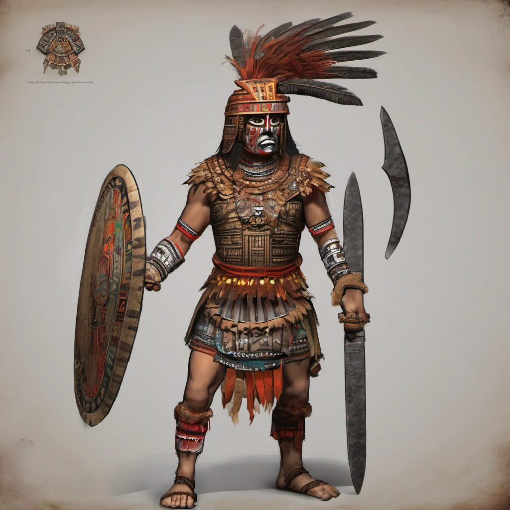 aiaztec warrior with last generation armor good looking trending fantastic 1