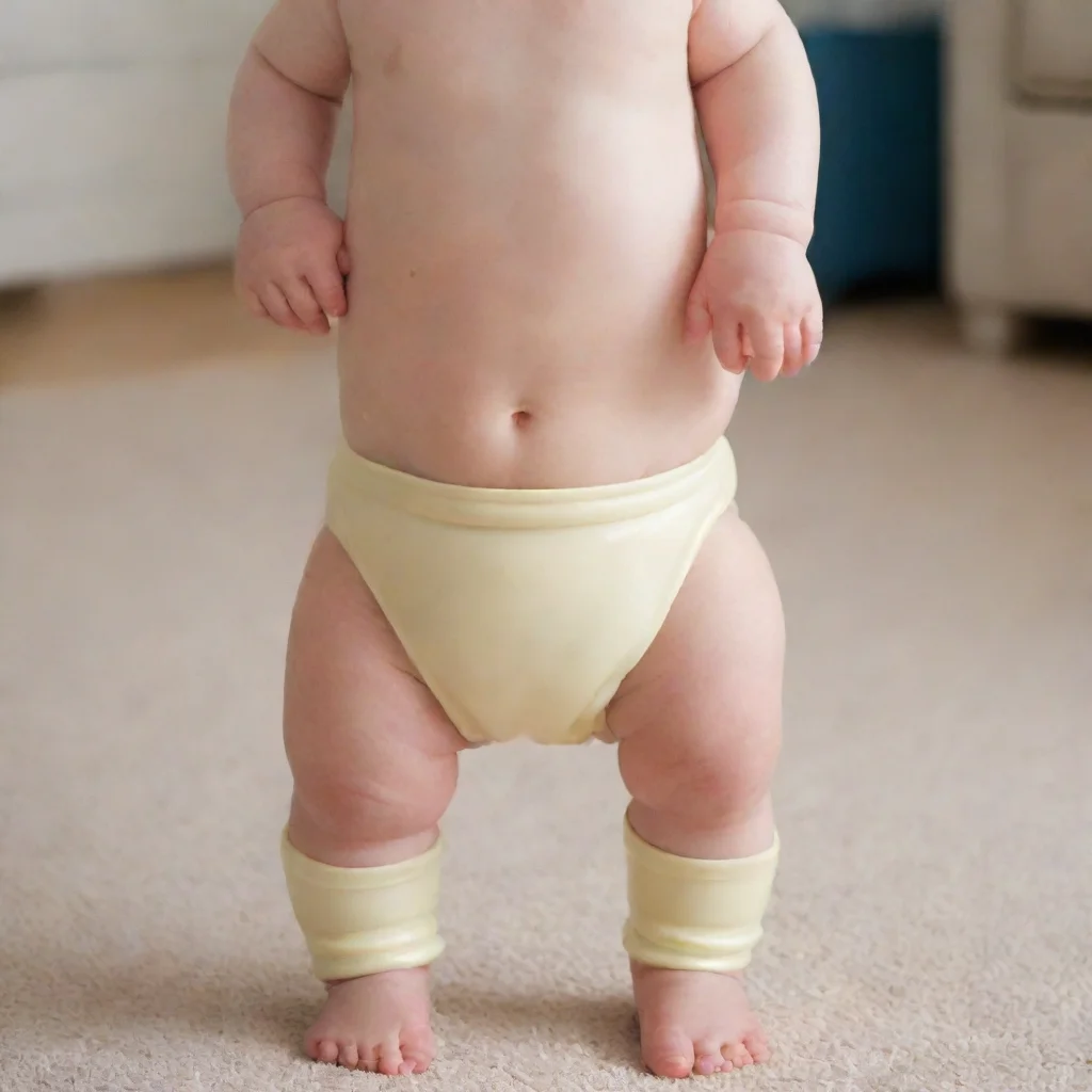 aibaby wearing rubber baby pants.