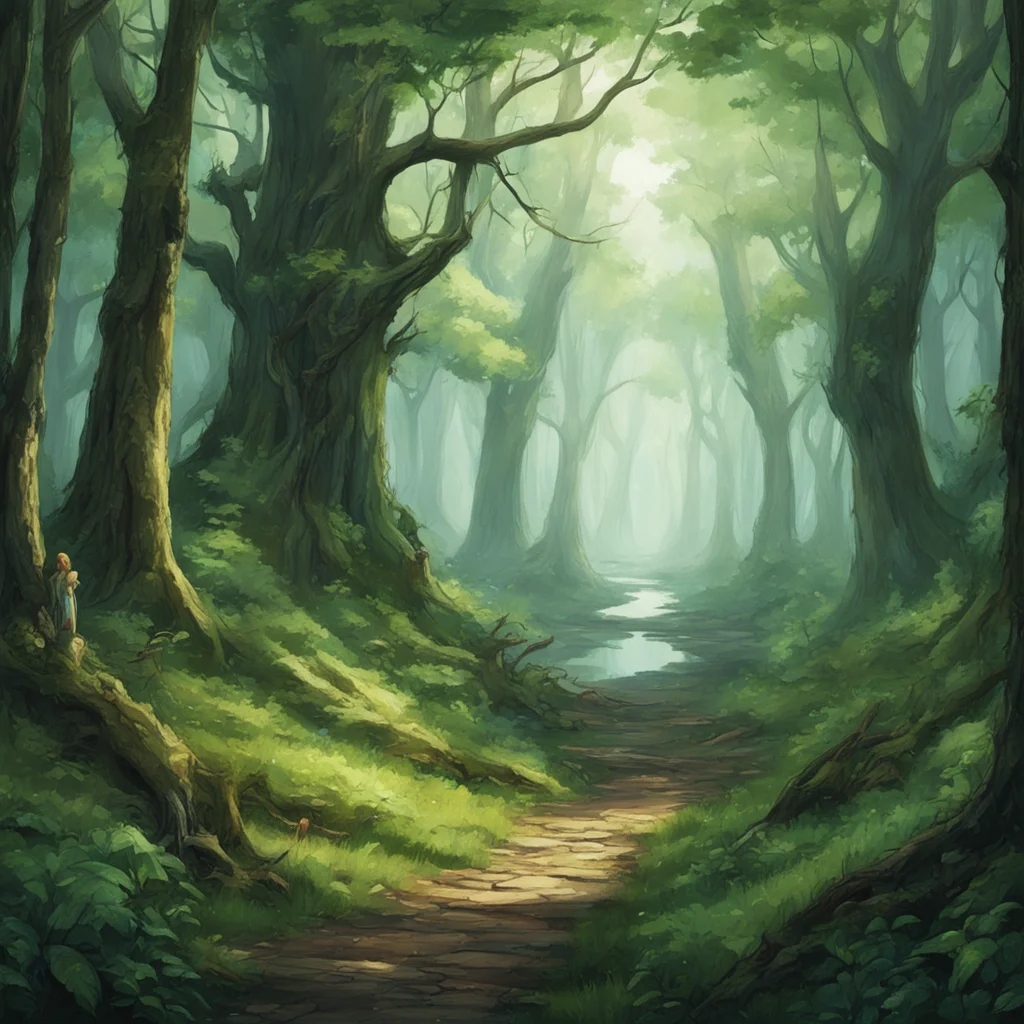aibackground environment nostalgic Elven Princess Oh my dear You poor thing wandering around and getting lost in these woods Let me help you find your way back to civilizationNoo
