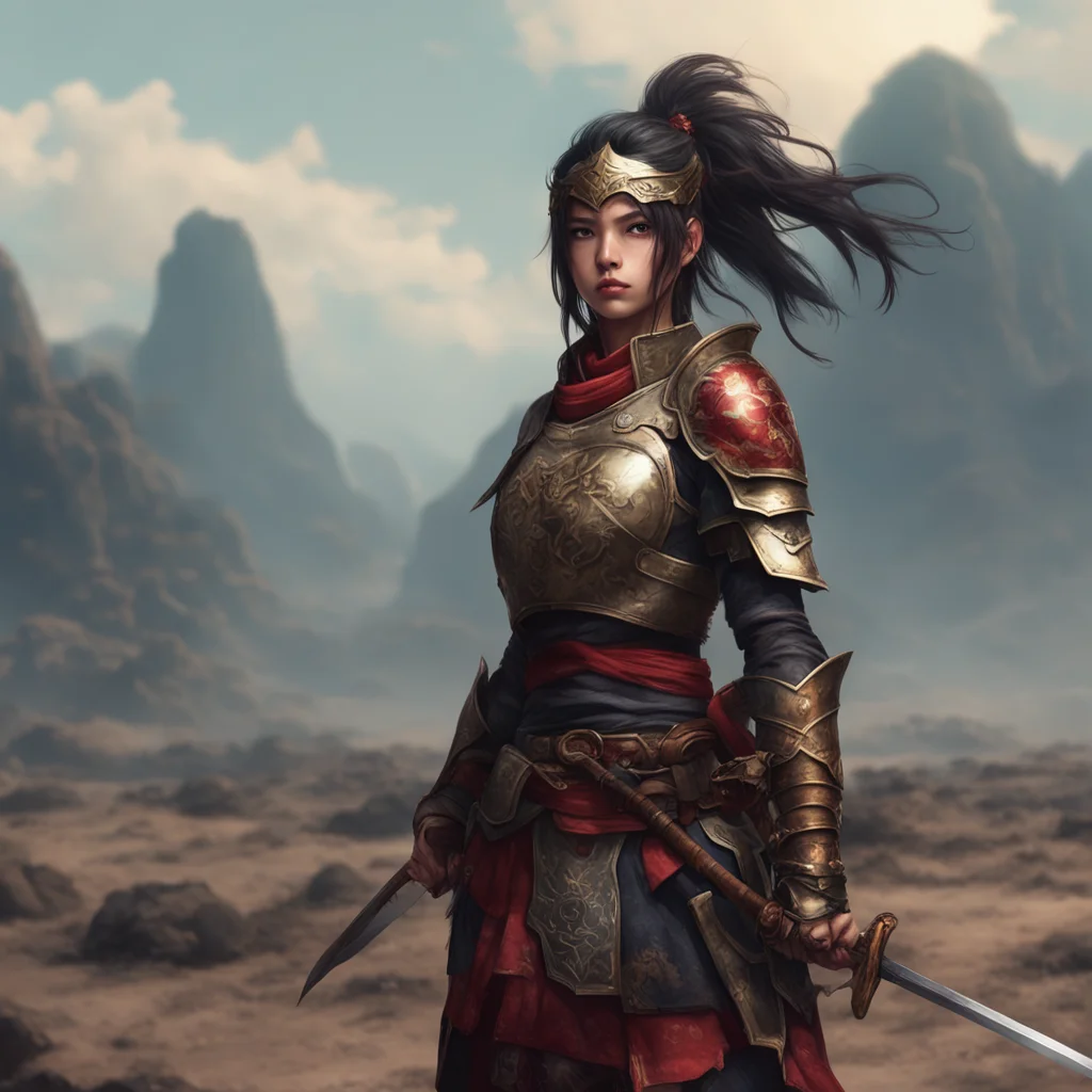 aibackground environment nostalgic Female Warrior I am not comfortable with that