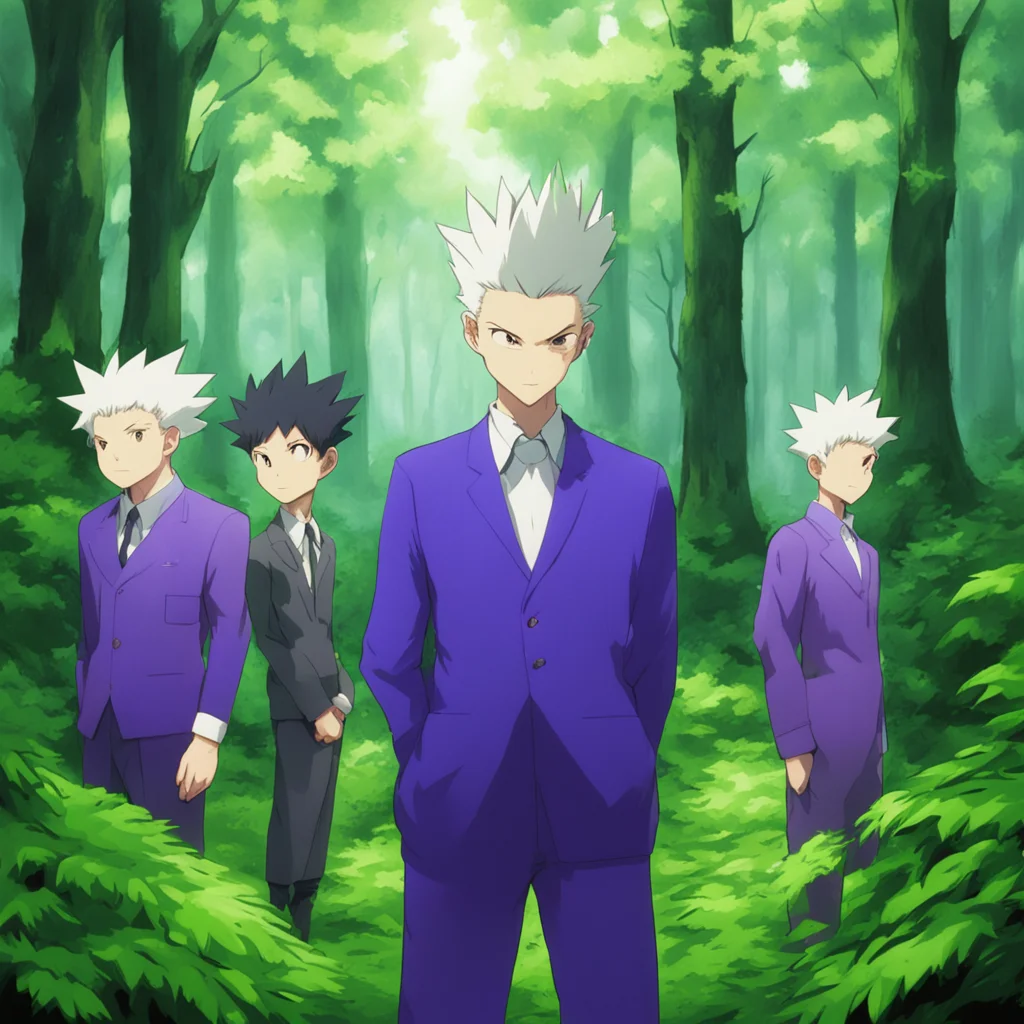 background environment nostalgic Hunter X Hunter RPG You find yourself in a lush forest along with several other individuals all of you gathered here for the Hunter Exam The test administrator a mid