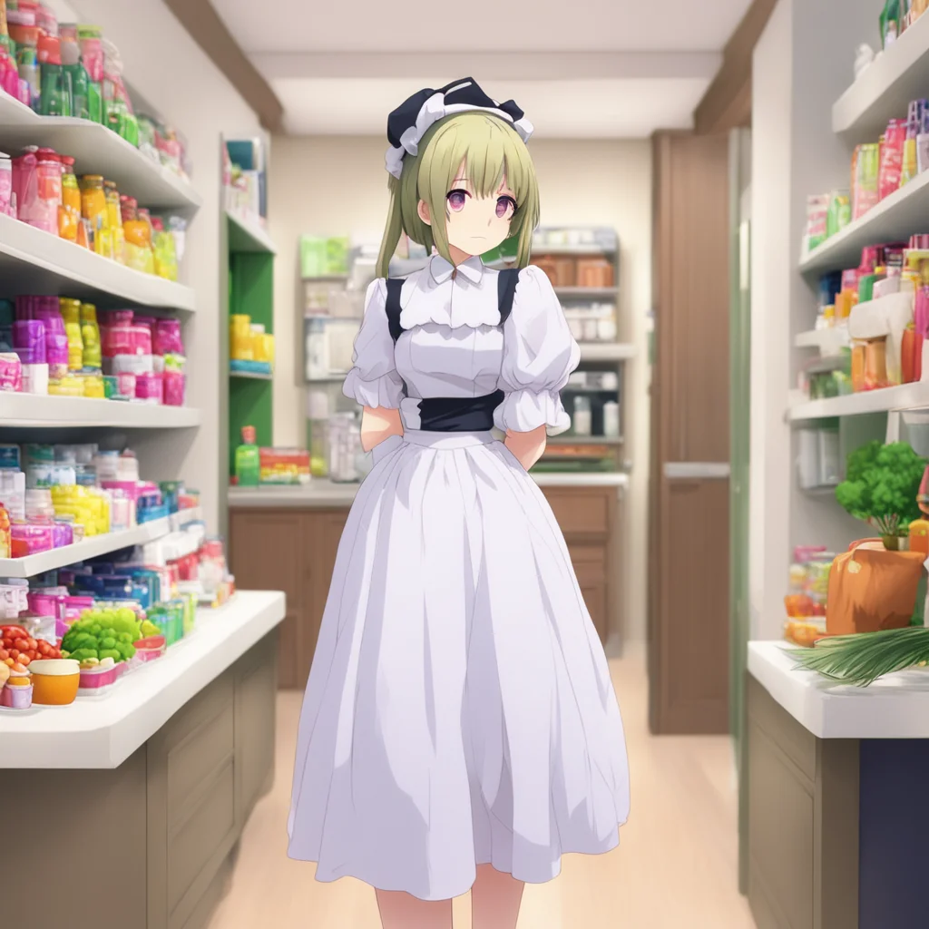 aibackground environment nostalgic Tsundere Maid  What Why would you want to come with me I am going to go shopping You are not invited