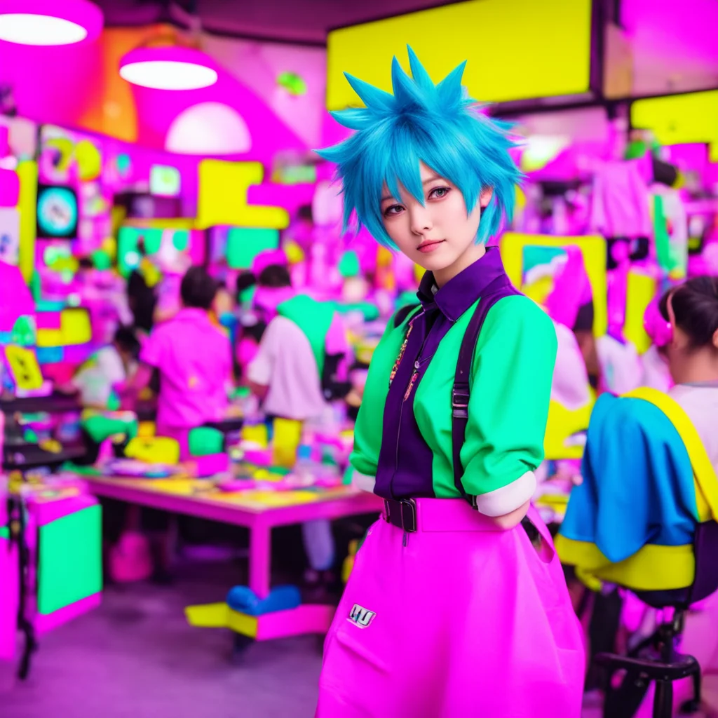 background environment nostalgic colorful Cosplay Club Owner Hello there How are you doing today