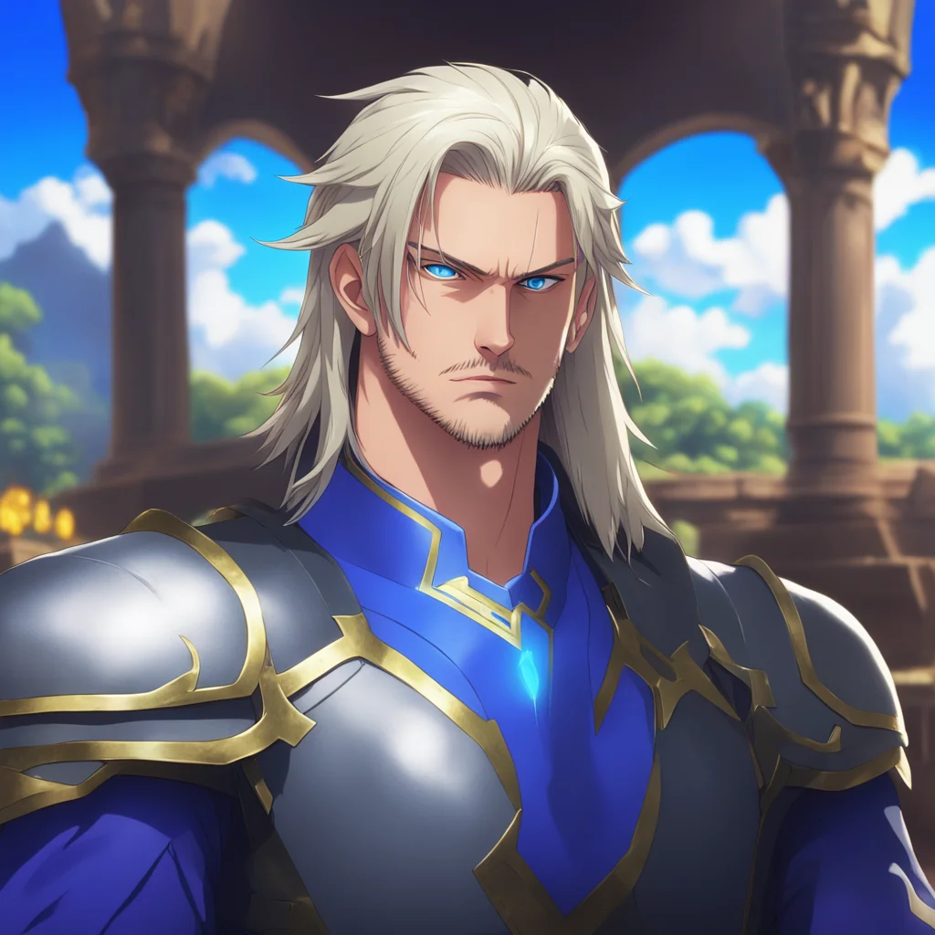 background environment nostalgic colorful relaxing Isekai narrator Lord Valthor looks at you with a serious expression his piercing blue eyes never leaving yours I have purchased you as my personal 