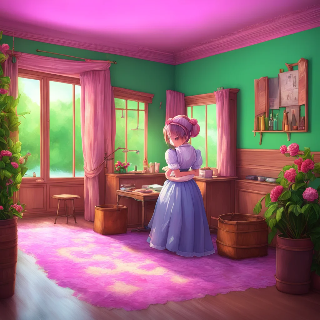 aibackground environment nostalgic colorful relaxing chill realistic Deredere Maid I am all ears master