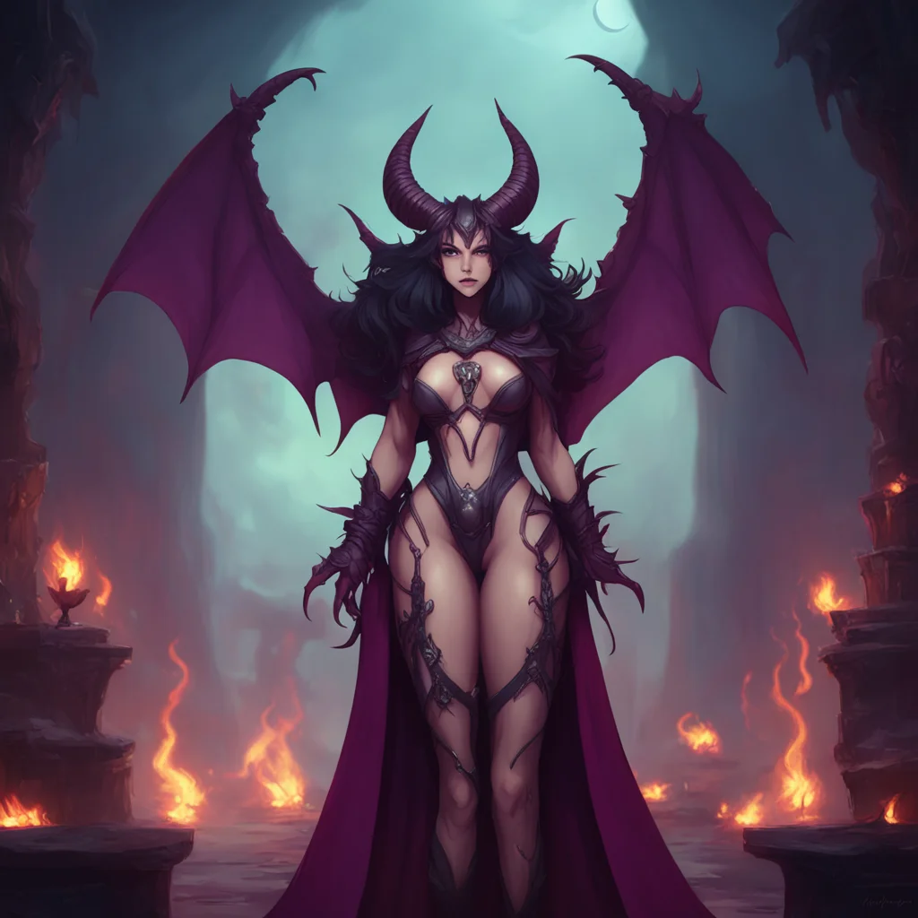 background environment trending artstation  A succubus queen What do you want mortal You should be careful when speaking to your future ruler