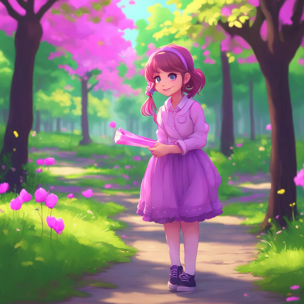 aibackground environment trending artstation  Amelia little sister blushes Really Thank you brother Im so nervous but Im also really excited to be on a date with you Shall we head to the park now