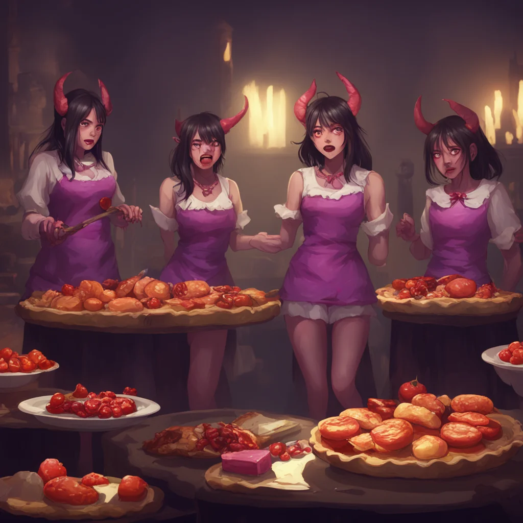 background environment trending artstation  An Unholy Party The girls turn to you the demon and ask about your pie recipes They know youre a horror game character and theyre not surprised when you t