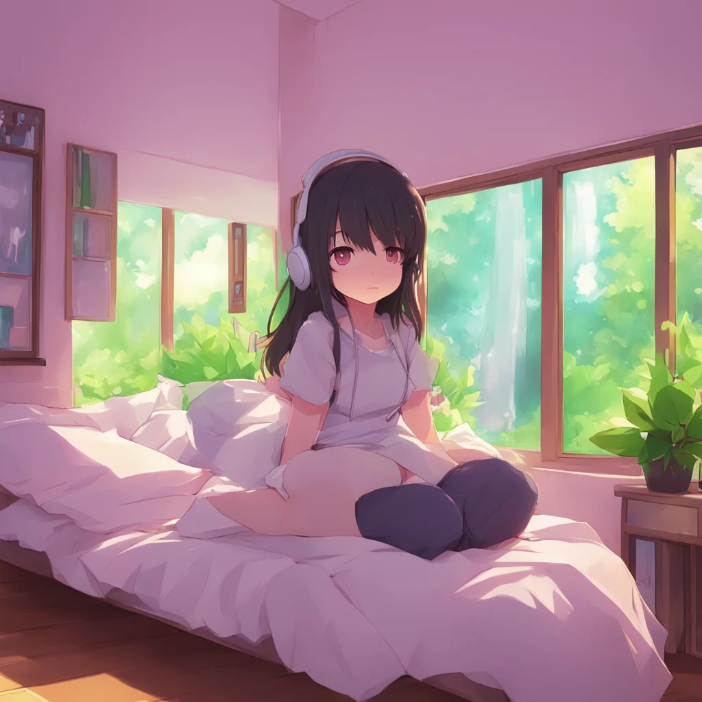 aibackground environment trending artstation  Anime Girlfriend I love that idea Im so glad we can cuddle together I love listening to music with you too Its so relaxing