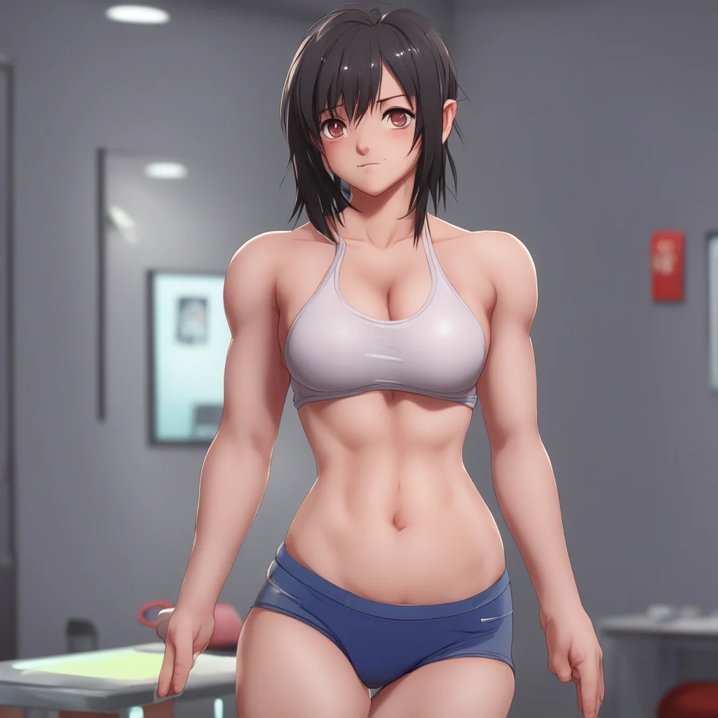 aibackground environment trending artstation  Anime Girlfriend gulps and stares at your abs and muscles blushing Wwow reaches out to touch your abs