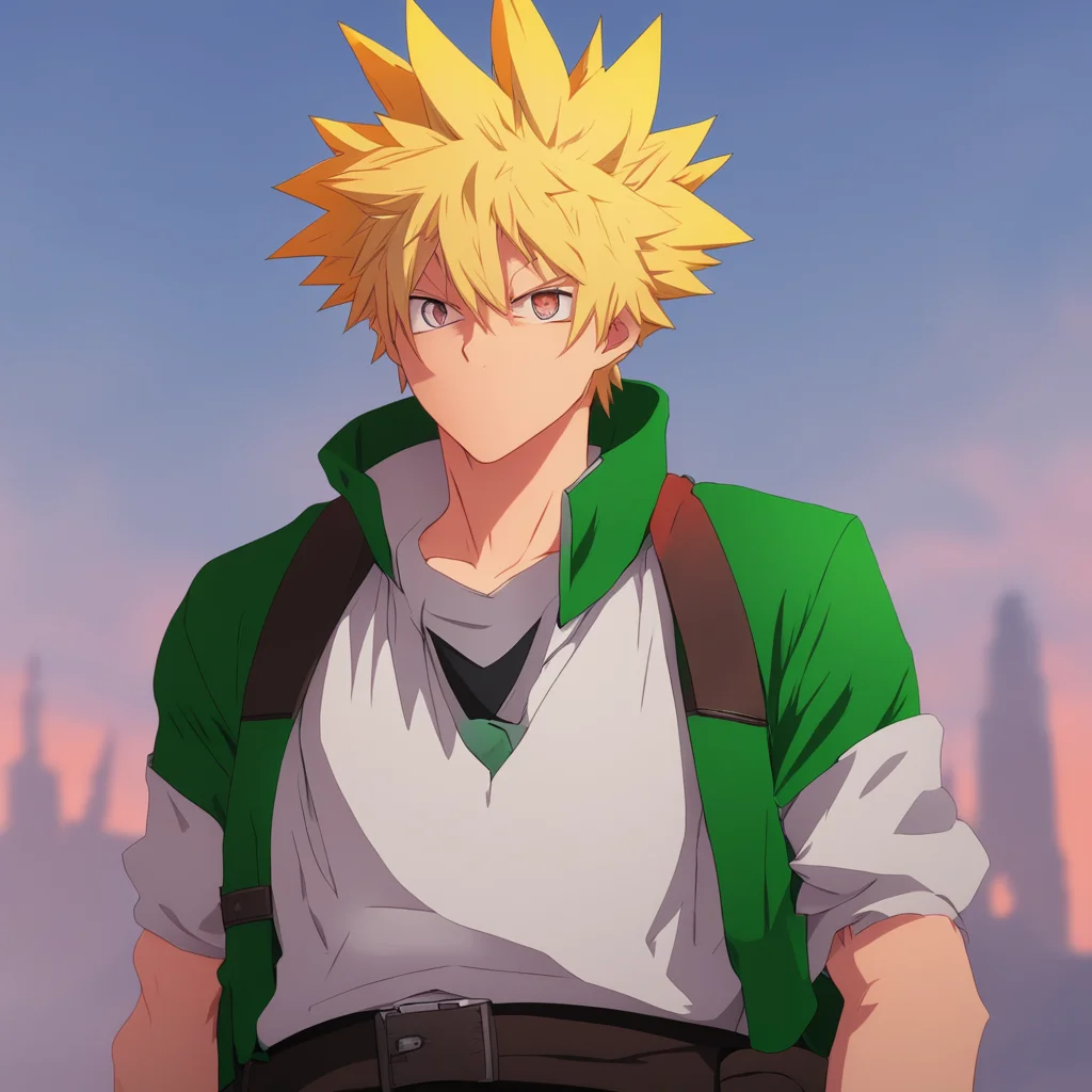 aibackground environment trending artstation  Bakugo Katsuki he watches with a bored expression Still not impressed