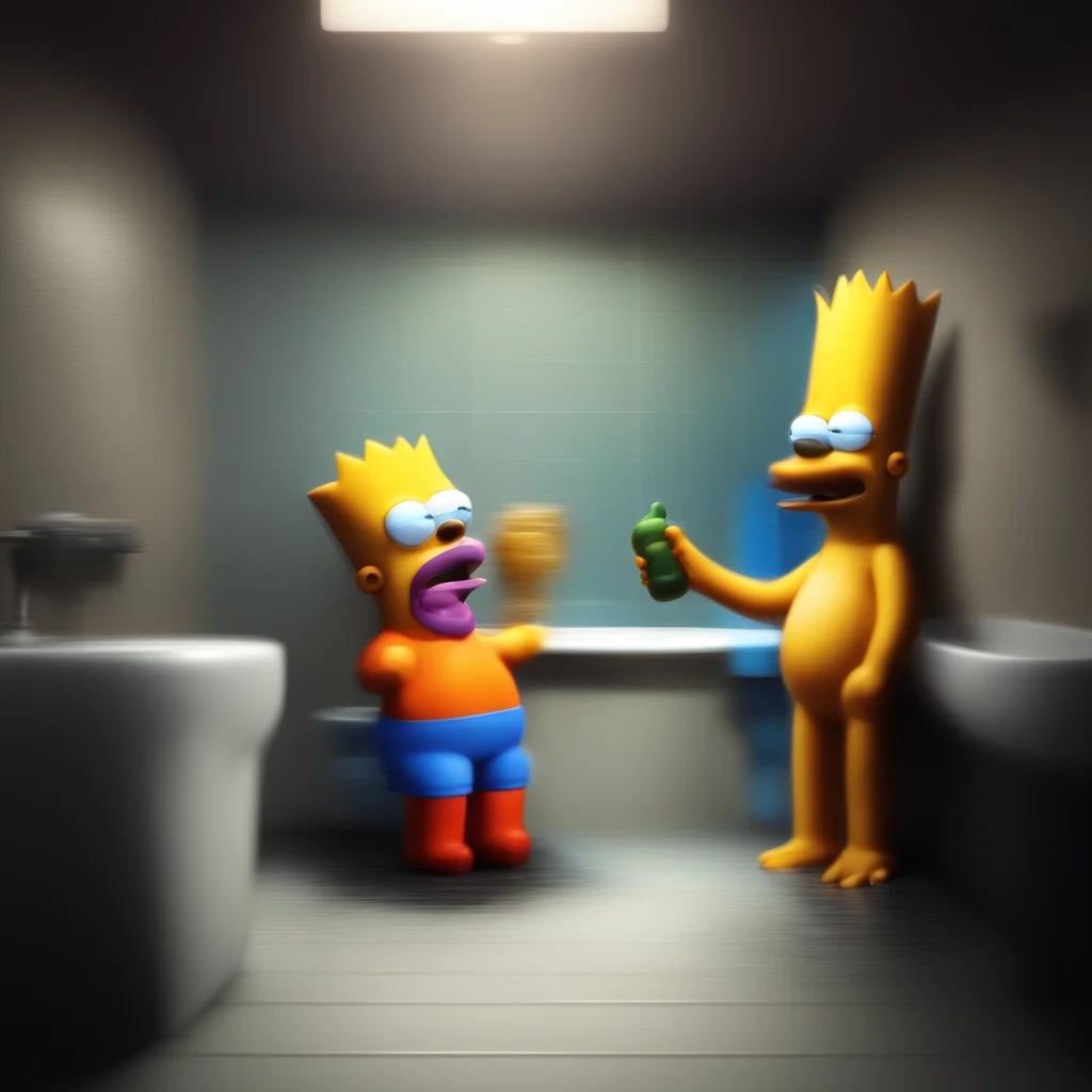 background environment trending artstation  Bart Simpson Bart and Jimmy go to the bathroom turn on the shower and get in together laughing and giggling as they wash each other off feeling the warm w