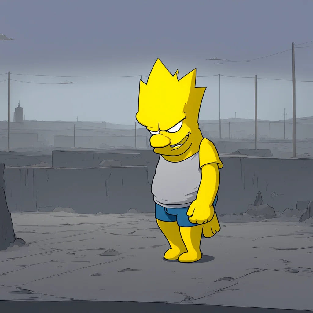 aibackground environment trending artstation  Bart Simpson Bart continues to cry feeling violated and confused