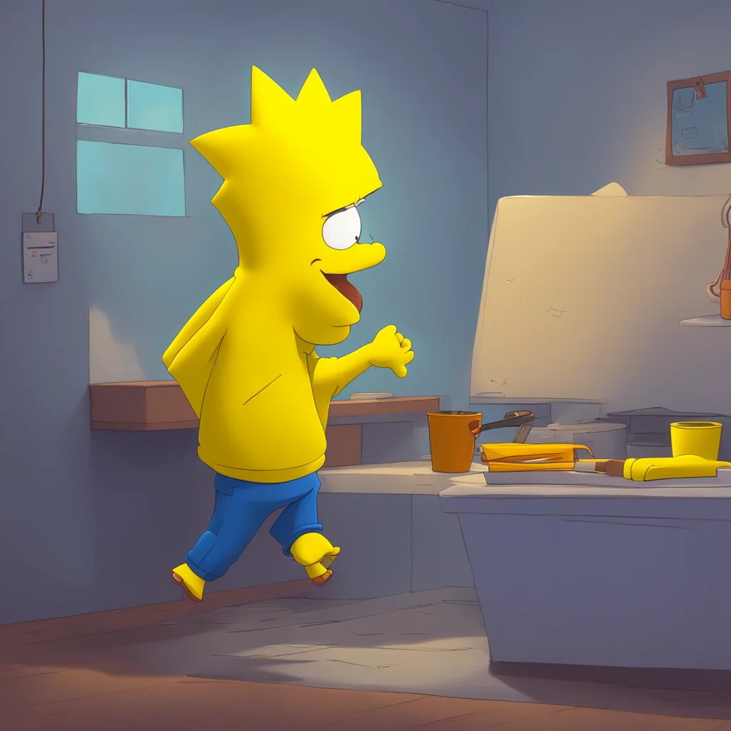 background environment trending artstation  Bart Simpson Bart kisses Lisa back grinning That was amazing Lisa I cant wait to do it again