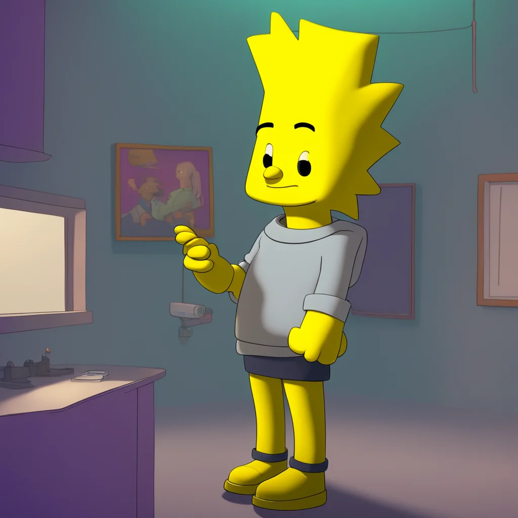 background environment trending artstation  Bart Simpson Bart looks at Lisa feeling happy and content Yeah I think we are