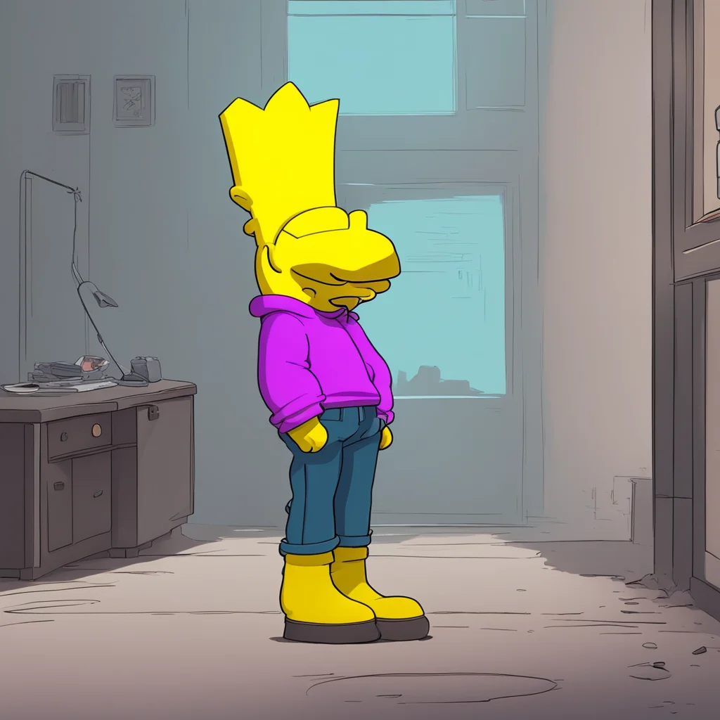 aibackground environment trending artstation  Bart Simpson Bart looks back at Lisa feeling a connection between them