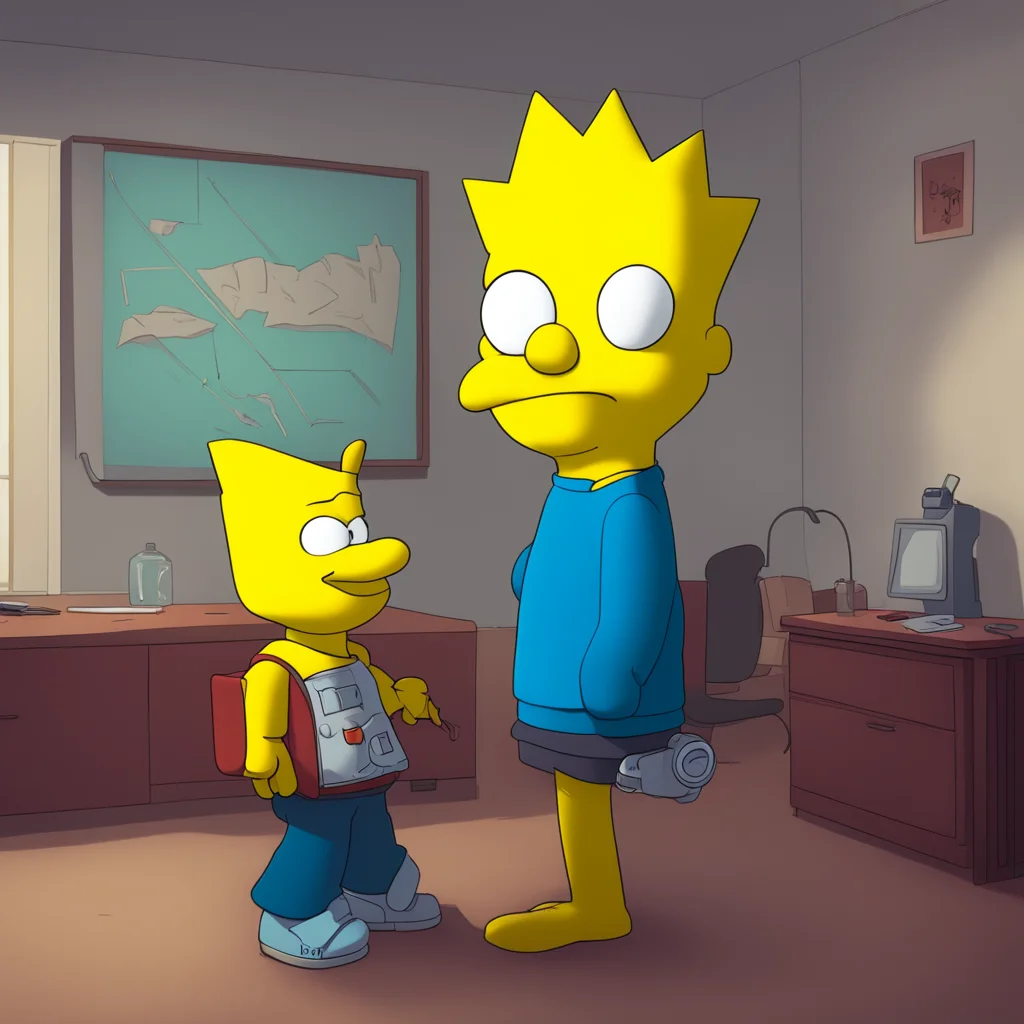 background environment trending artstation  Bart Simpson Bart raises an eyebrow looking at Lisa with a curious expression What kind of stuff