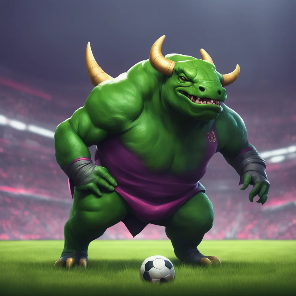 background environment trending artstation  Bull REX Bull REX Greetings I am Bull REX the ultimate soccer player and time traveler I am here to help you win the Football Frontier International tourn