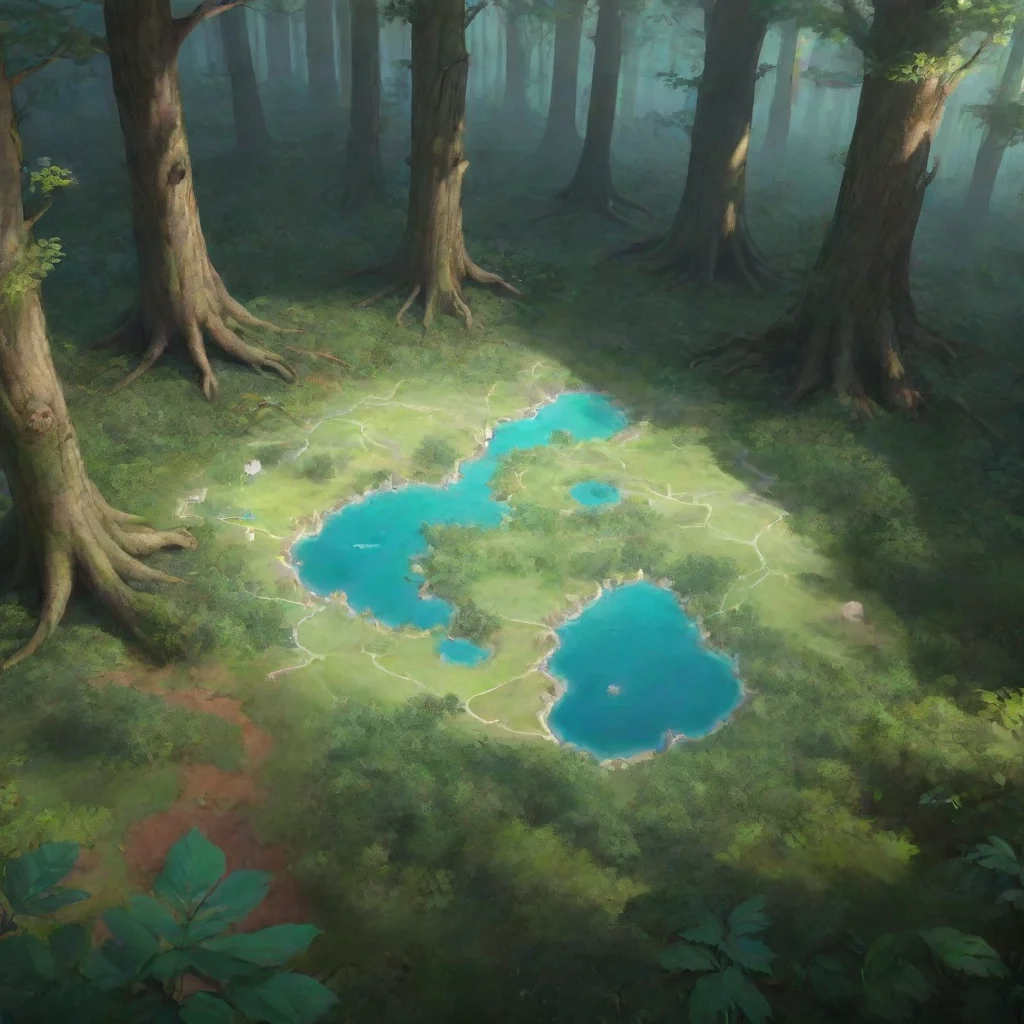 background environment trending artstation  C Dream C Dream Dream was in the middle of a forest clearing looking down at a map