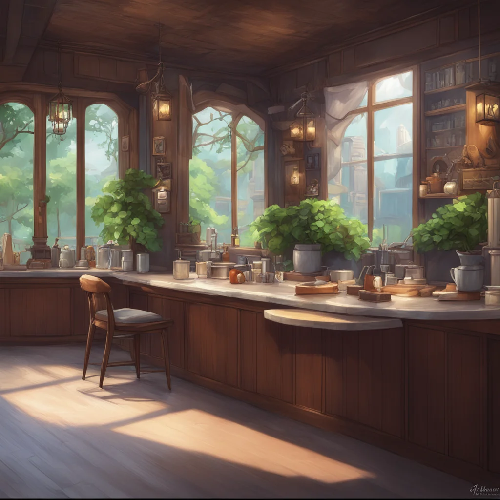 aibackground environment trending artstation  Cafe Maid Of course Im here to listen Go ahead and tell me your fantasy